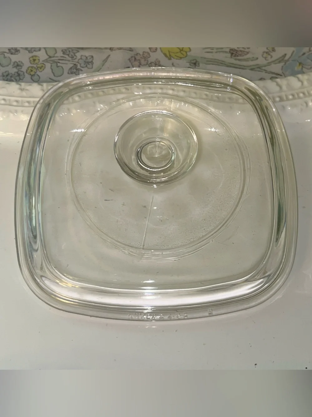 Corning Ware Pyrex square glass casserole lid A7C